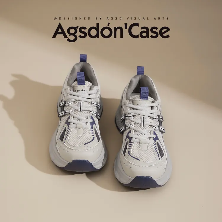 奥古狮登厚底老爹鞋女2025新款春秋百搭增高显脚小运动鞋爆款H