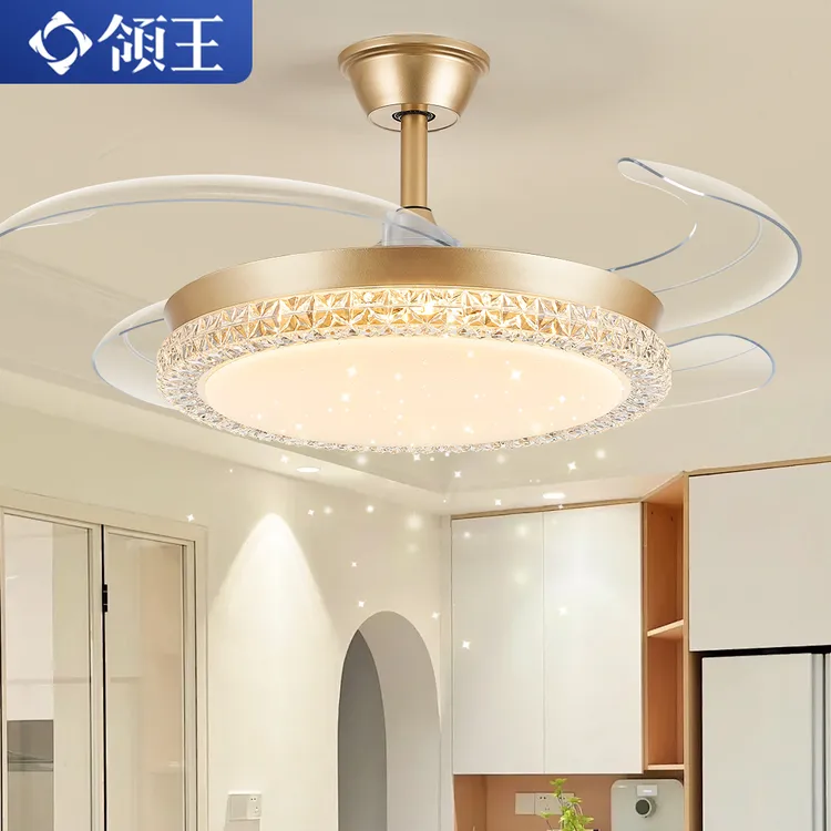 领王轻奢风扇灯2025新款一体家用带吊扇灯餐厅客厅卧室的电扇吊灯