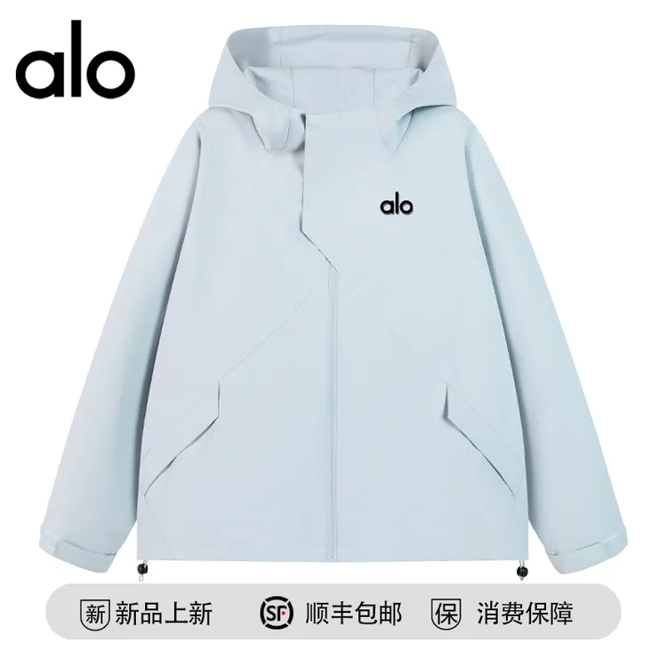 【官方奥特莱斯】alo潮牌 连帽夹克外套情侣款美式户外休闲冲锋男
