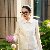 承国风高定【丝毛*干洗】翻领外套极简中式翻领干洗送礼 AH22WT114