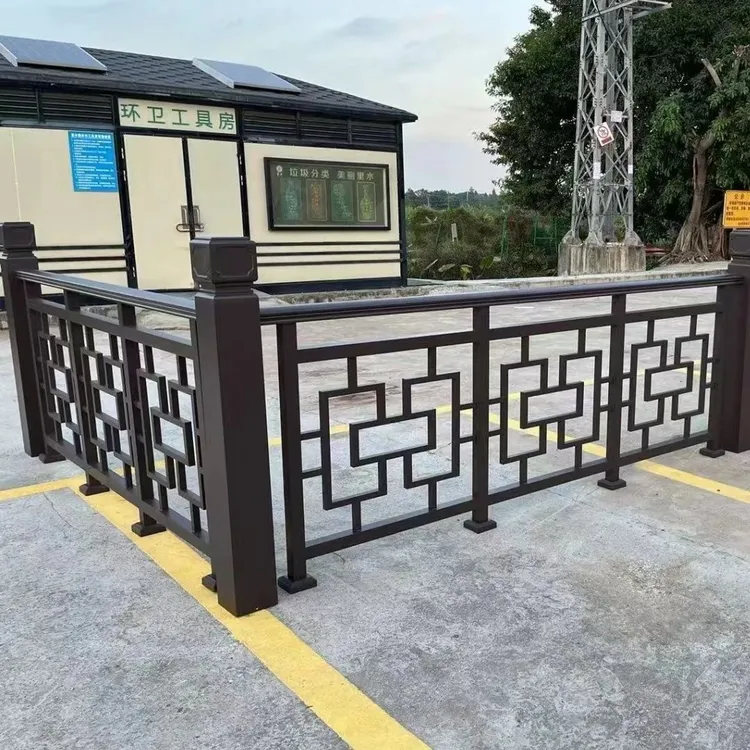 四合院仿古护栏新中式栏杆楼梯扶手铝合金露台房顶围栏铝合金护栏