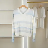 麦迪尚品 一路童行【诗M】30918242撞色镂空针织衫春秋女商场撤柜