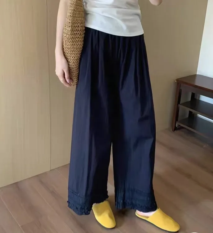 女装韩版百搭裤子100水洗裤长95