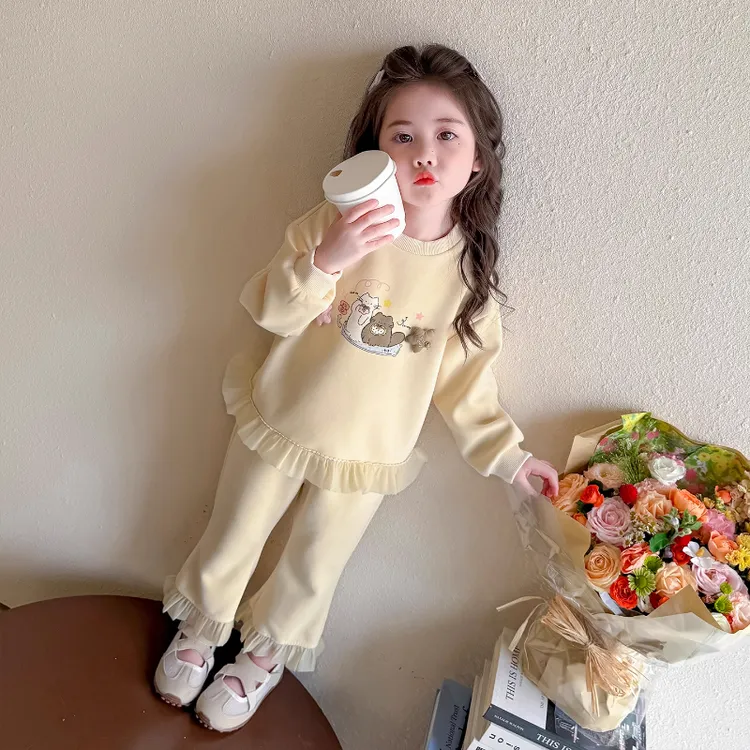 女童早秋套装2025新款卡通休闲小女孩春秋季穿搭儿童女宝宝两件套