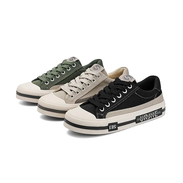 25837秋季低帮男士帆布鞋透气潮流百搭板鞋时尚韩版休闲男鞋子