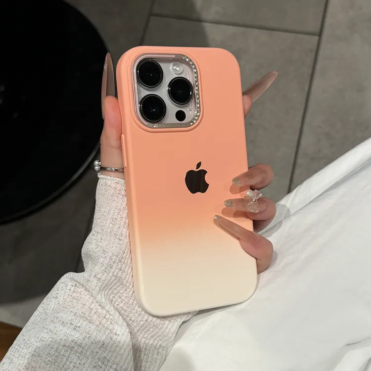 高级简约渐变肤感适用苹果16promax手机壳iphone15防摔14高颜值13