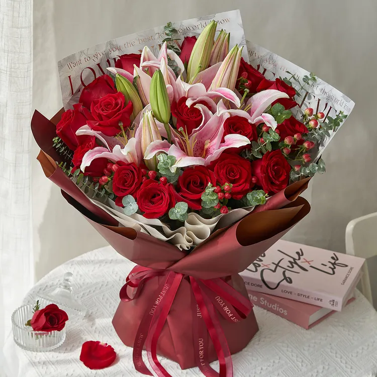 鲜花同城配送炽热初心520红玫瑰花束16枝浪漫送女友老婆朋友礼物
