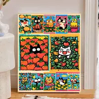 【猫猫柿柿如意】DIY数字油画插画系解压填色丙烯手工装饰画