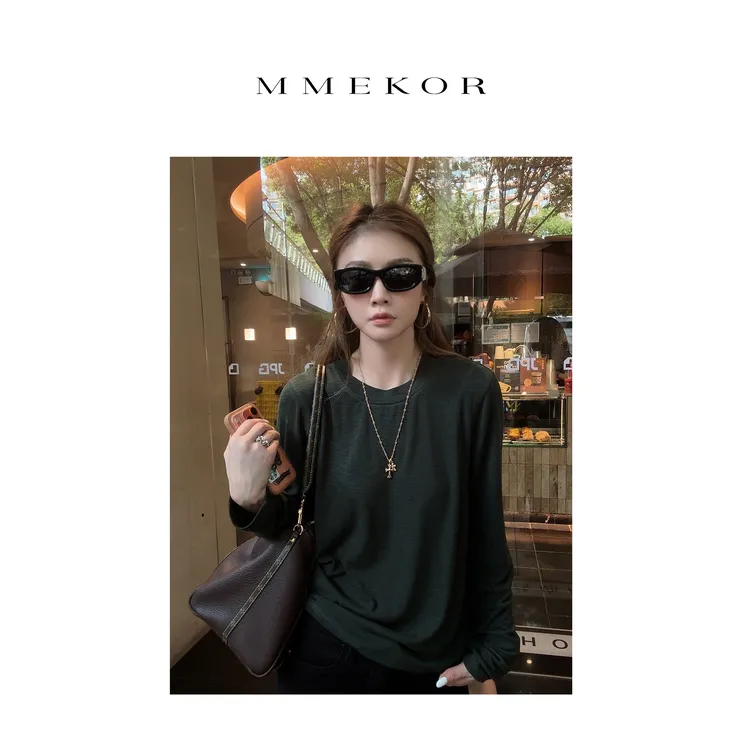 MMEKOR“全员自留”T恤 2025新款秋款职场不费力百搭长袖 30830