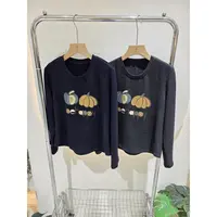 ⭐两个南瓜⭐不加绒胶印烫钻长袖衫～掉钻掉毛
