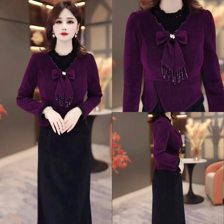 冬季显瘦连衣裙2025新款显瘦修身气韩版遮肚打底裙子MY25K3618