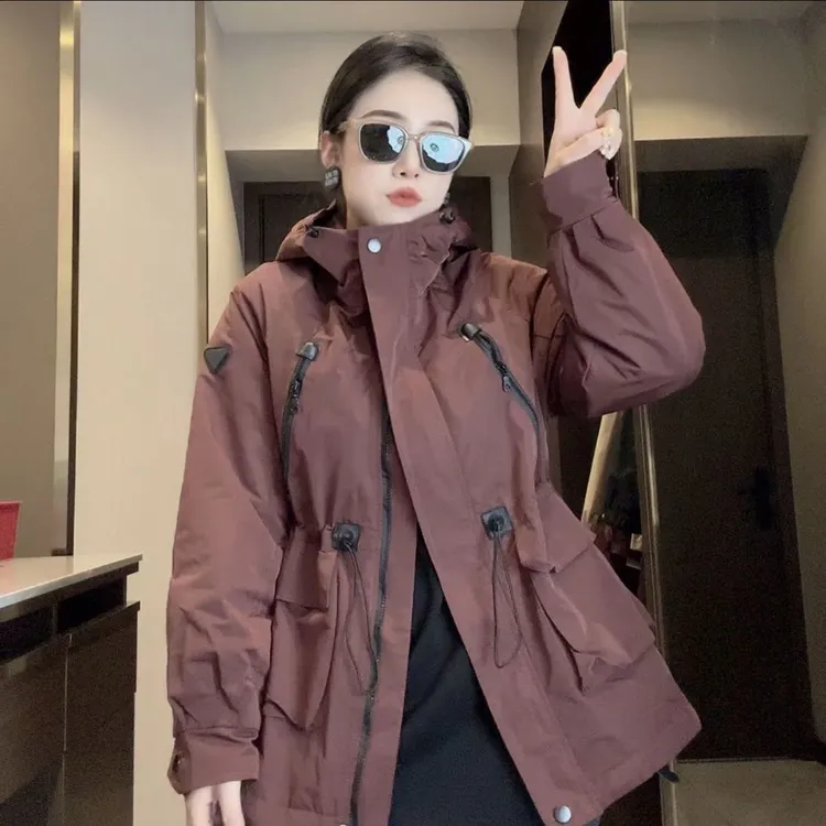 欧货爆款短款风衣女2025秋冬新款中长款宽松显瘦工装夹棉加厚外套