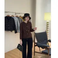 玳妮【珠片开衫】秋季新款亮闪闪珠片圆领针织开衫休闲洋气毛衣外套