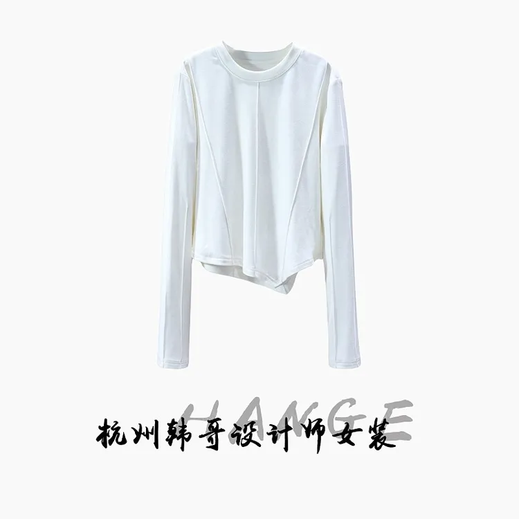 【韩哥女装】2025秋冬新品《素缕系列》月光白奥绒缝线上衣10108-A2