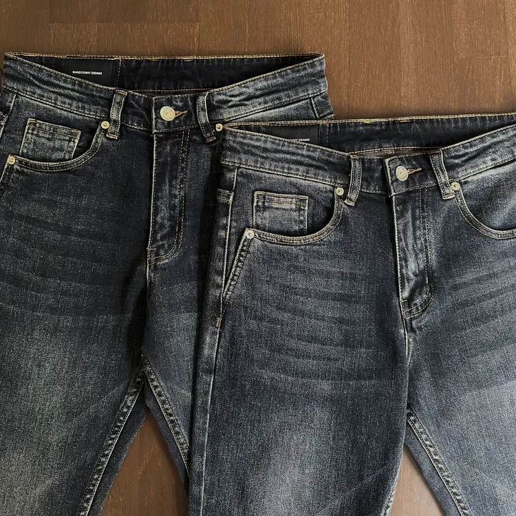 RR710FF Ursimaun Fera MB 深蓝水洗做旧修身/合身长男牛