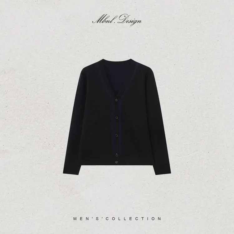 MBNL-F「16-Pin」秦磊男装535g100绵羊毛双层弹力针织衫LL-WSY1247