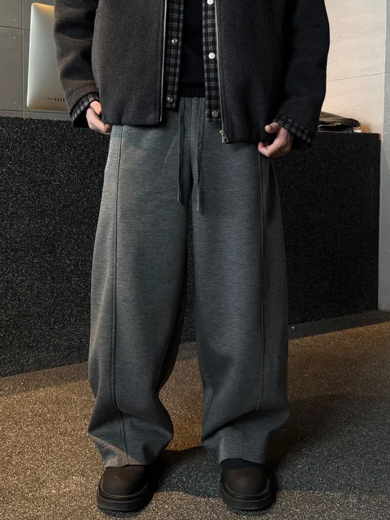 GO SHINE 冬季男士加绒厚款宽松阔腿休闲裤长裤百搭潮流卫裤