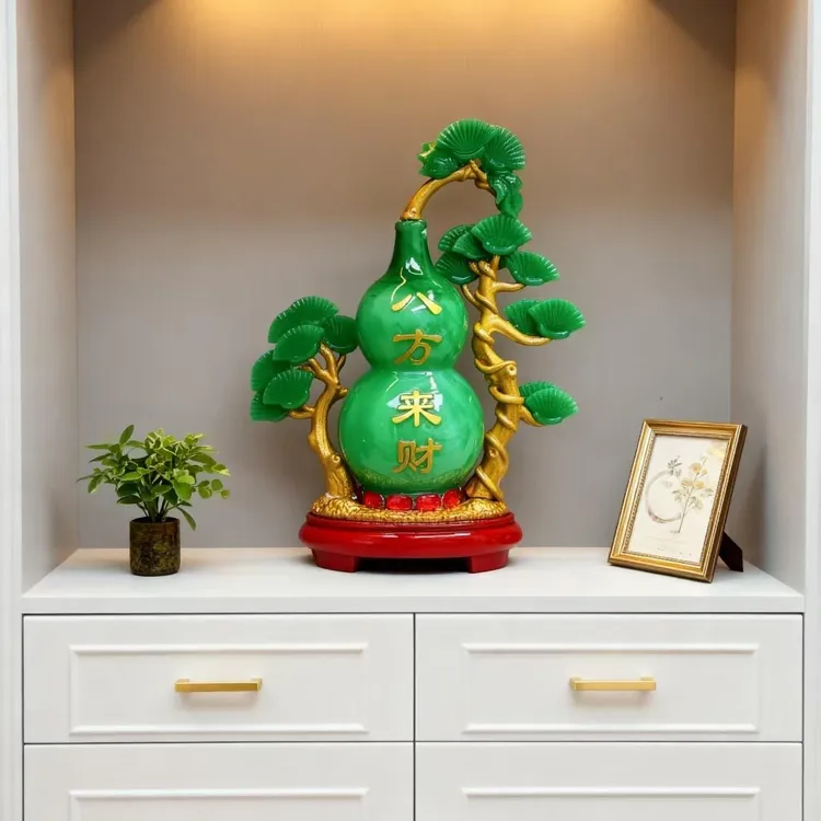 八方来财招财摆件桌面摆台居家玄关桌面旺财进宝装饰摆台