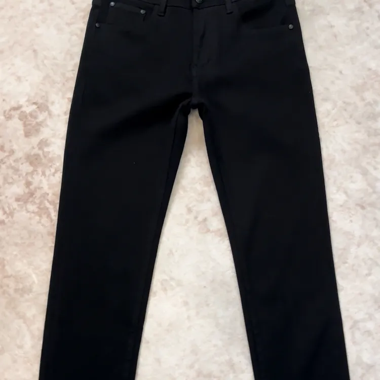 秋冬厚款男士黑色弹力牛仔裤 百搭休闲修身小直筒长裤