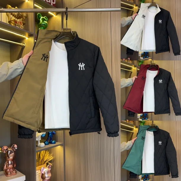 【加棉两面穿】秋冬薄棉菱形格百搭两面穿休闲双面服824轻薄冬季