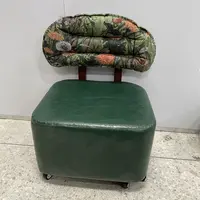 凳子可移动沙发家用靠背旋转椅软包凳实木带轮沙发凳靠背椅子LZ1
