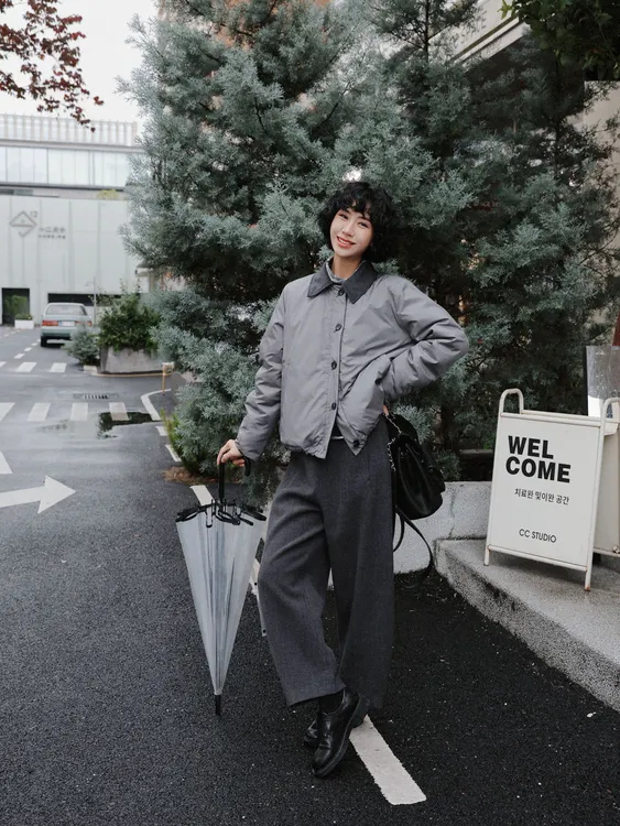 TT设计师【芬兰漫雪】时尚高级感慵懒感鹅绒短款羽绒服TT191527