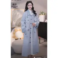 秋冬气质刺绣中长款翻领羊毛大衣【15917】