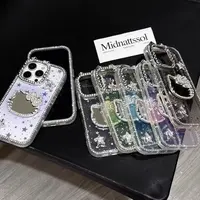 诚星泽点钻kt猫耳朵适用苹果16PROMAX手机壳iPhone15透明14新款13