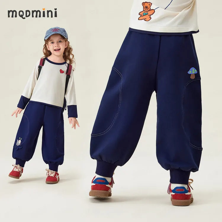 MQDMINI【5A抑菌】儿童长裤25秋季新款男女童休闲裤宽松运动束脚裤