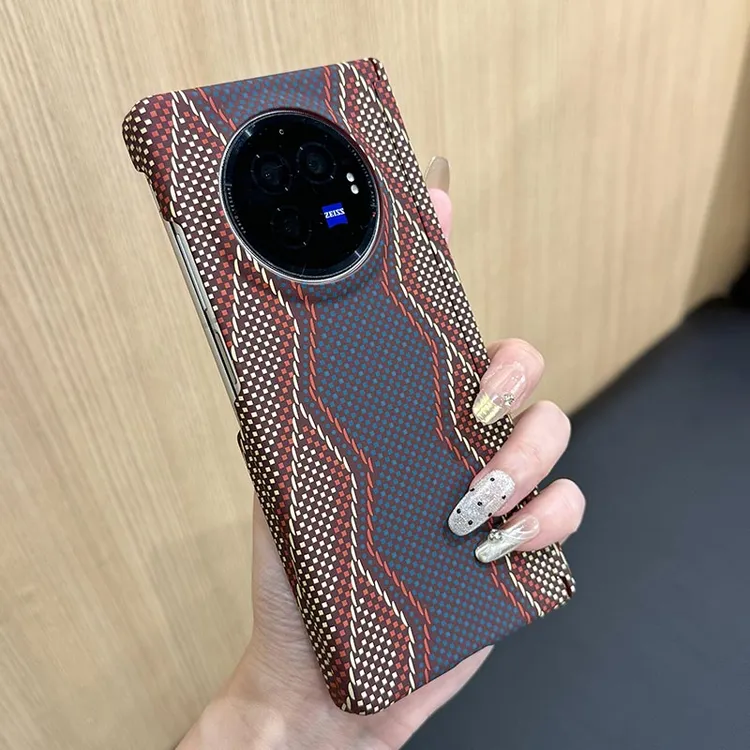 xfold3手机壳双中轴双边全包防摔权杖纤维纹超薄vivoxfold5保护套