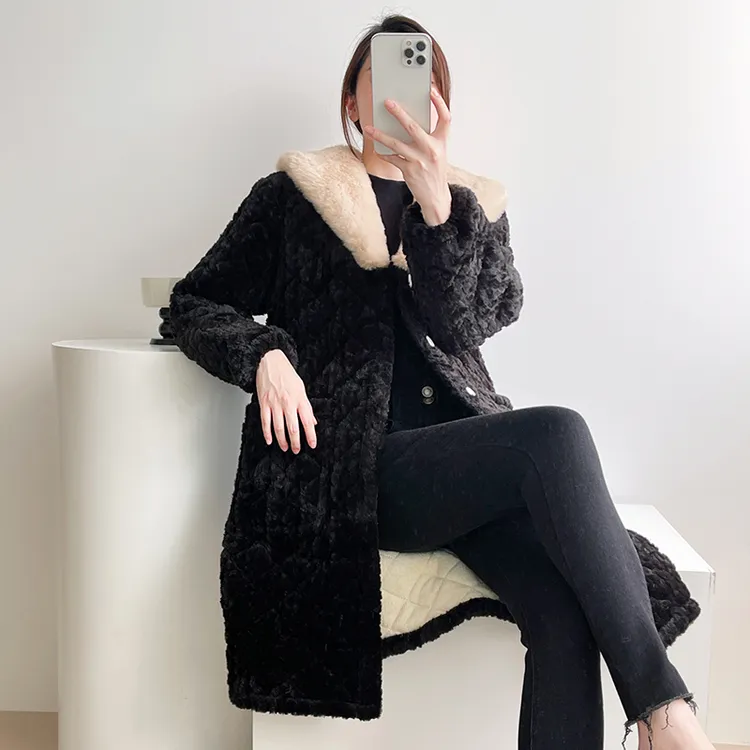 新款睡衣冬季女士棉罩衣加绒加厚中长款棉衣保暖外套时尚洋气棉袄