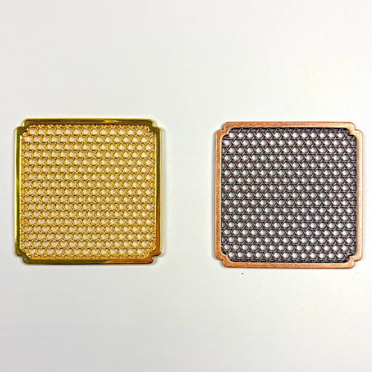 茶盘配件胡桃木茶盘滤片茶台滤网垫片壶承垫装饰金属漏网茶具配件