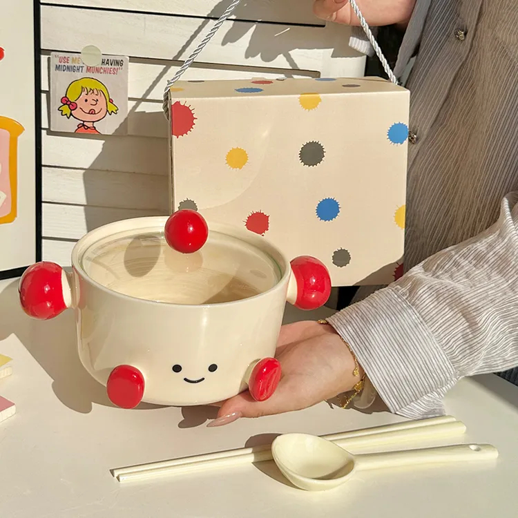 高颜值生日礼物可爱胖脚丫泡面碗送女生闺蜜实用伴手礼精致礼盒装