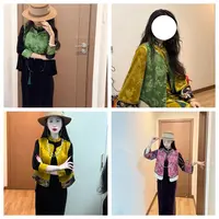 LHMknk1画报夫人原创自制中式缎面拼接马甲合集