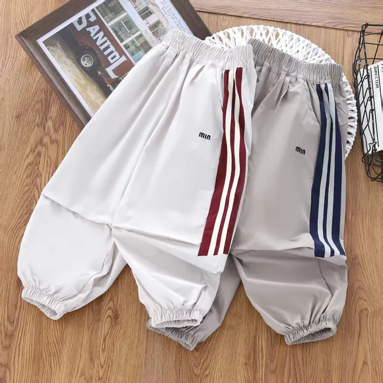 夏季新款宽松时尚百搭洋气休闲薄款冰感速干运动裤