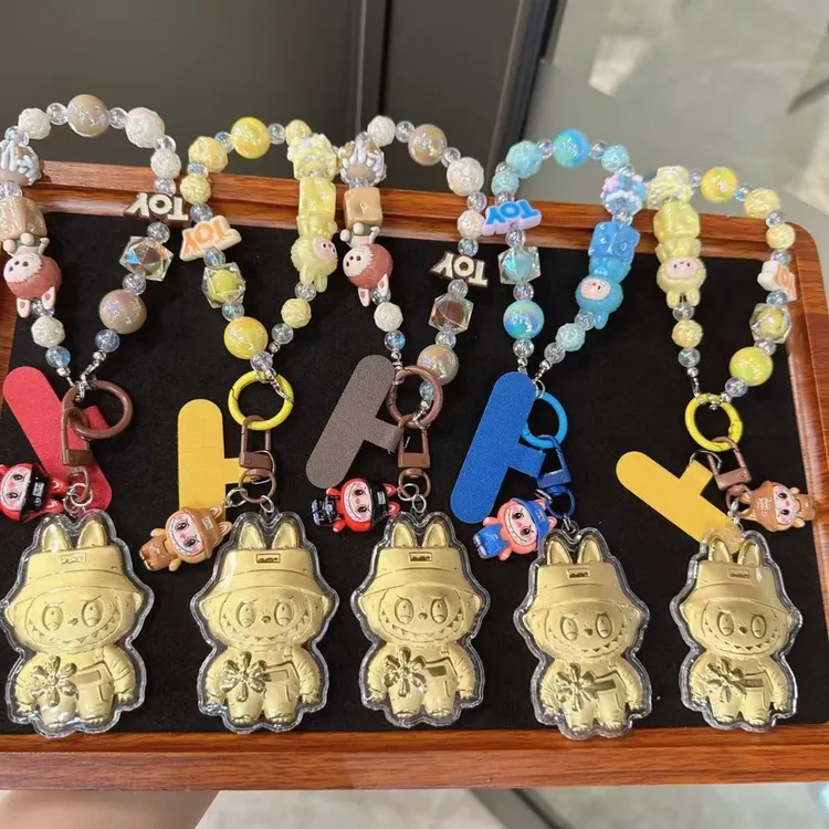 含金工艺品新爆款可爱卡通手机包包钥匙珠珠链创意小挂饰送礼佳品