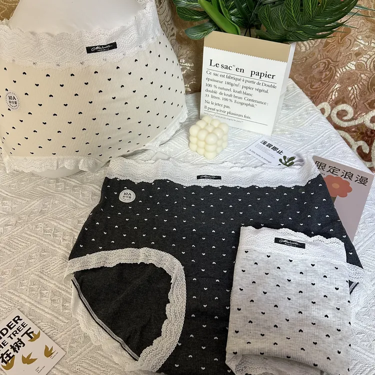 【心心之恋】120-180斤大码内裤女胖MM蕾丝洋气透气镂空高腰全包臀