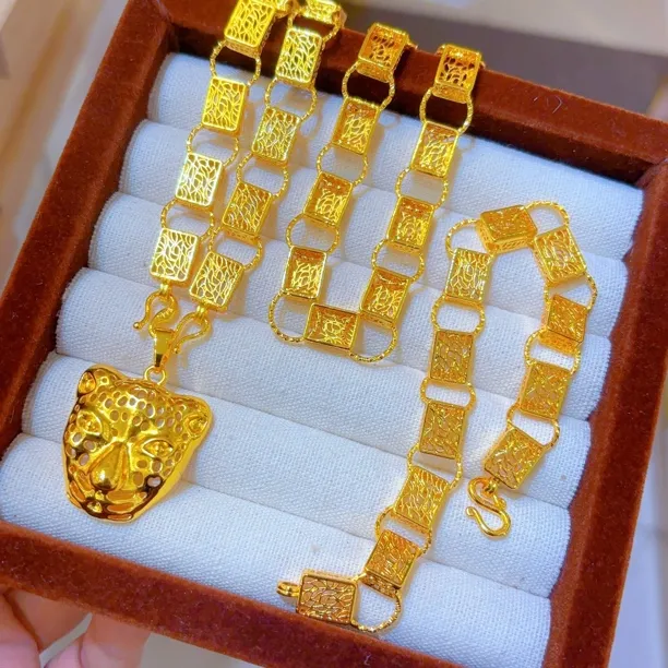 合金项链 新款时尚精致601-3-7拉丝磨砂圆珠项链古法手工饰