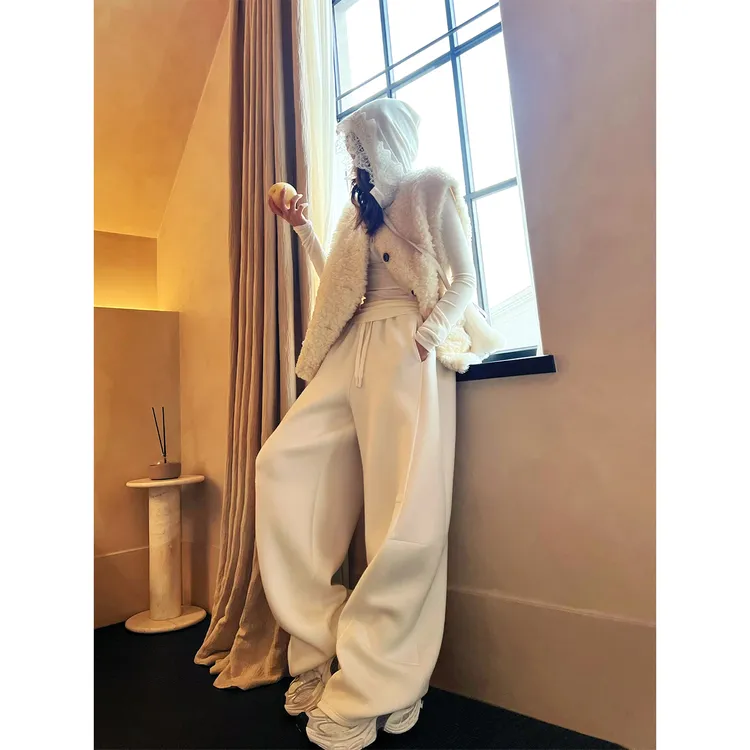 婉君【香蕉裤】宽松显瘦休闲裤秋季精致高级感阔腿裤女LWJ25A1K289