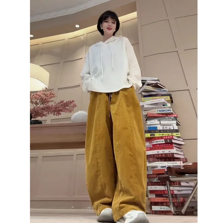 欧货休闲运动套装女春秋2025新款韩版宽松连帽卫衣阔腿裤两件套潮