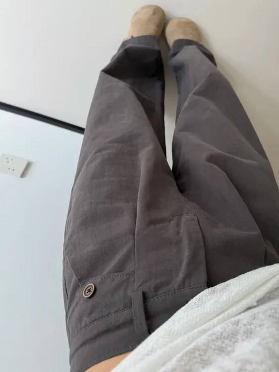 洗水棉高腰窄版直筒长裤女秋胖妹妹mm显瘦宽松梨形身材休闲阔腿裤