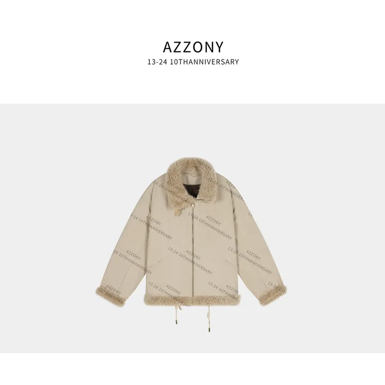 5 YYL 皮扣领奶茶90鹅绒服 2025冬款上新winter  HP10156