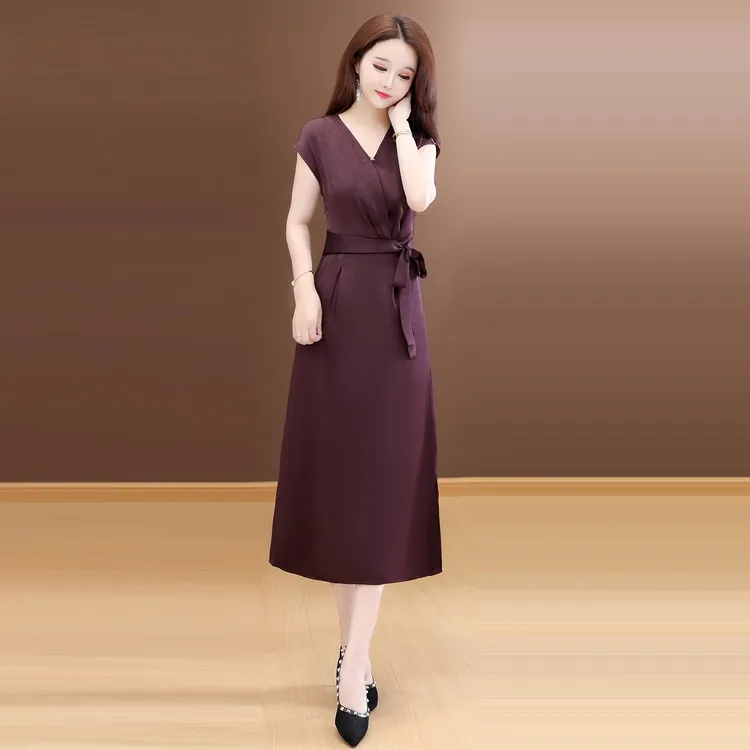 【莫瑞】喜婆婆婚宴装连衣裙子女夏气质广州13行爆款品牌礼服