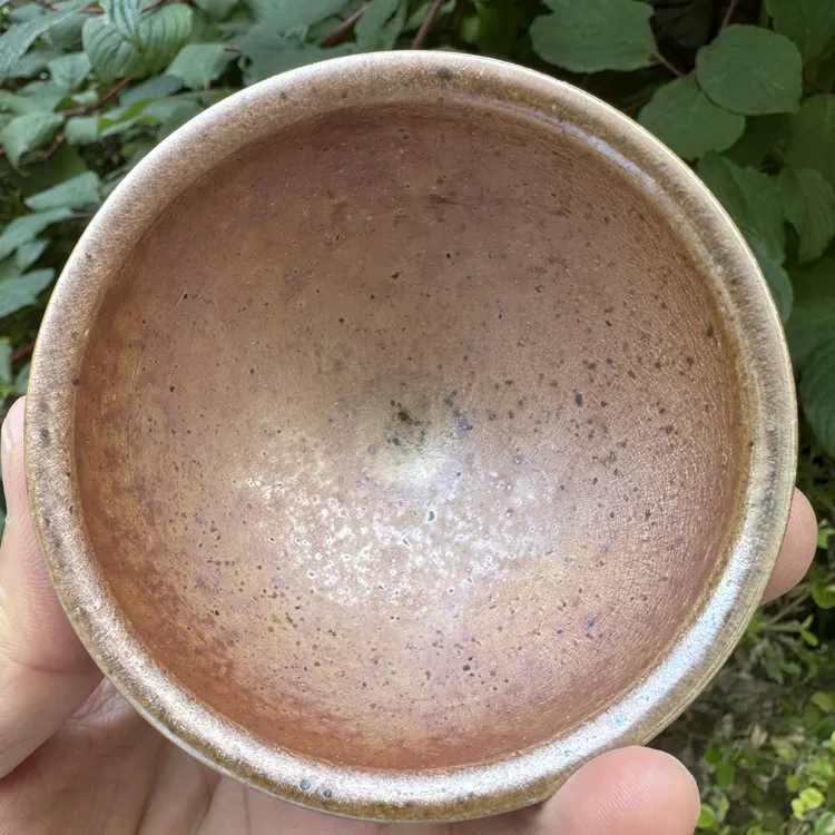 浪鬼柴烧禅寂主人杯，125cc金樽红韵束口杯