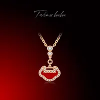 AIAX 925银 镀K金【万事如意】国潮新中式国风如意锁项链TSJ9577