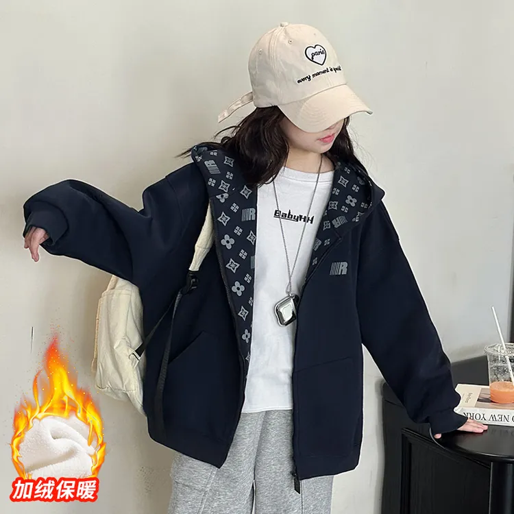 女童二棉外套2025新款女大童秋冬款奥利绒连帽上衣-WT2502