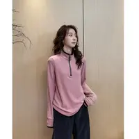 小静静一会【半拉链上衣】2025秋季新款卫衣休闲百搭上衣2509C6193