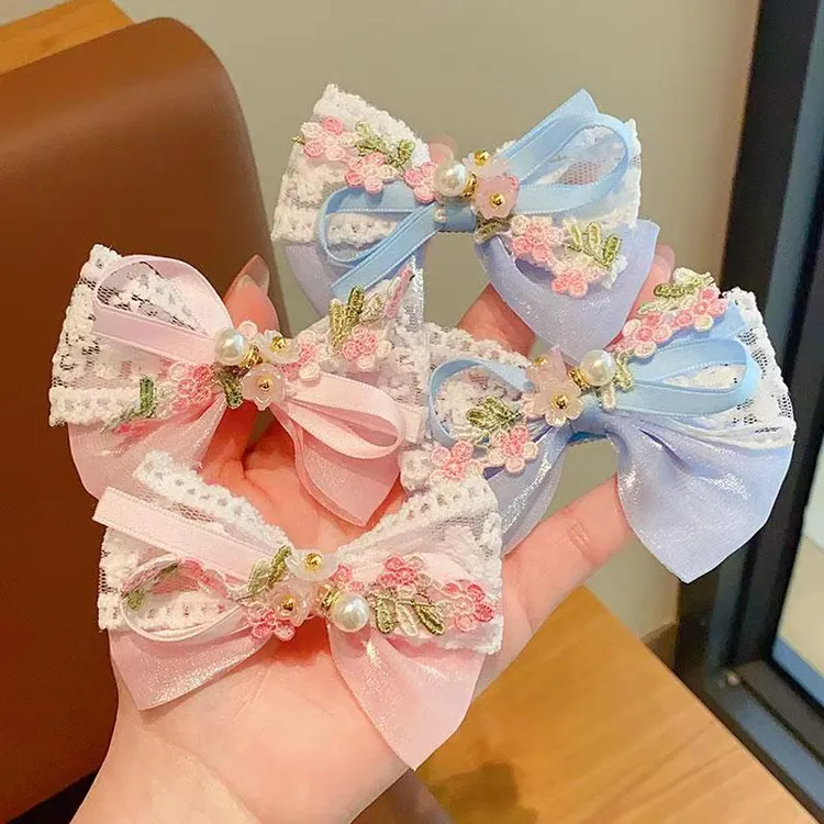 蝴蝶结服装辅料DIY配饰装饰花手工制作仿真假花布贴花边发夹发卡