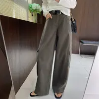 IMFLY金小金自制女装牛仔裤DYK2781高腰阔腿工装琥珀流光女士裤子