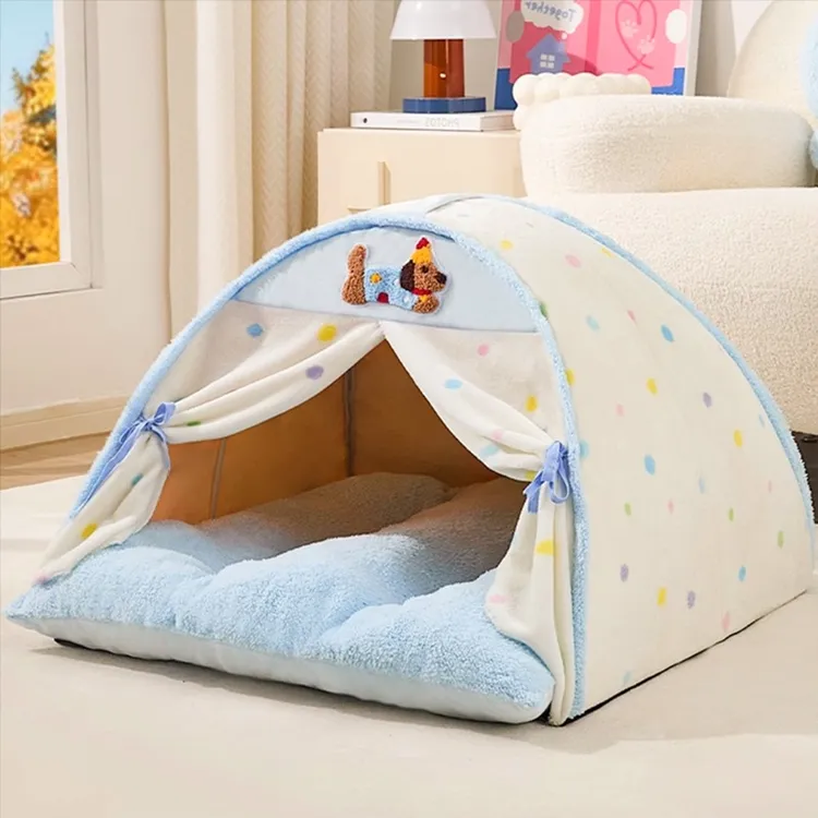 25年新款韩系宠物封闭式帐篷网红猫咪睡觉用冬季保暖猫窝别墅房屋